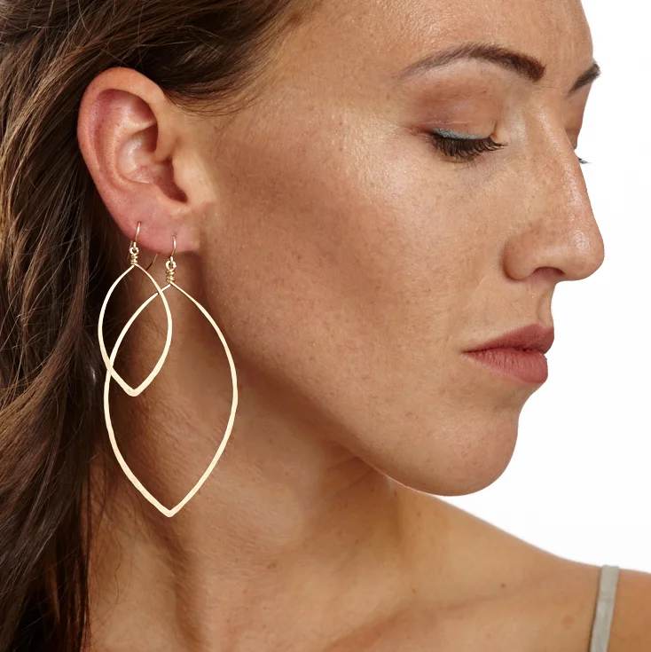 Long outlet oval earrings